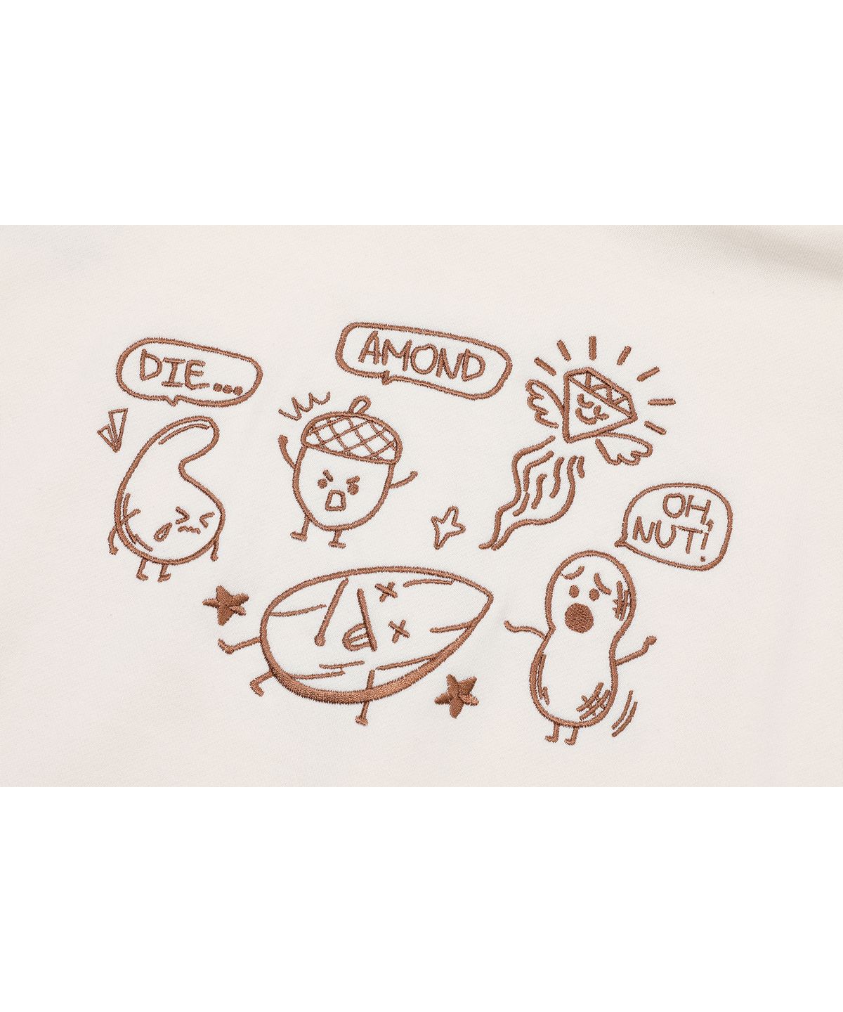 꼼파뇨(CPGN STUDIO) 다이아몬드 자수 후드티 크림