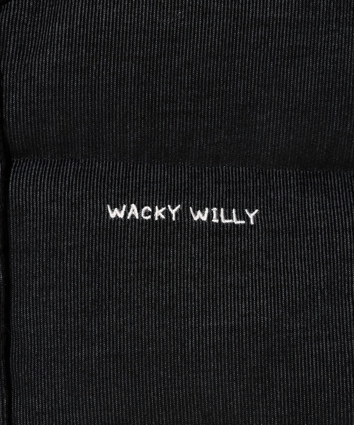 와키윌리(WACKY WILLY) 우먼스 데님라이크 다운 점퍼 블랙