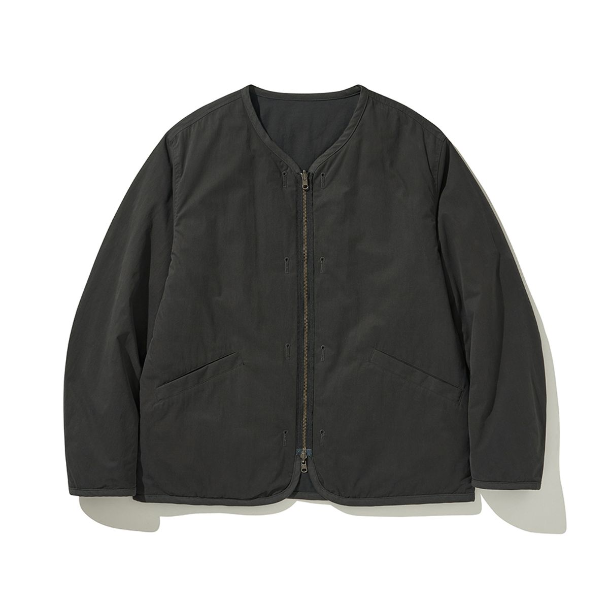 히즈핸더(HISHANDER) REVERSIBLE LINER JACKET CHARCOAL