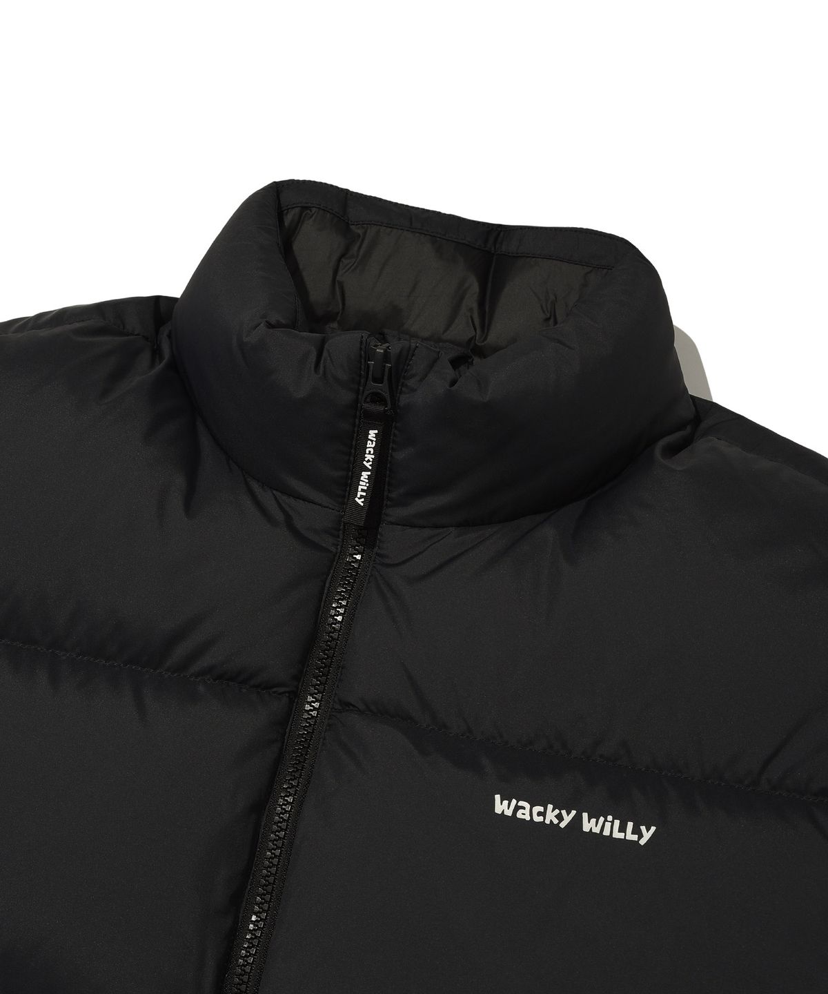 와키윌리(WACKY WILLY) 키키 그래픽 다운 숏푸퍼 블랙