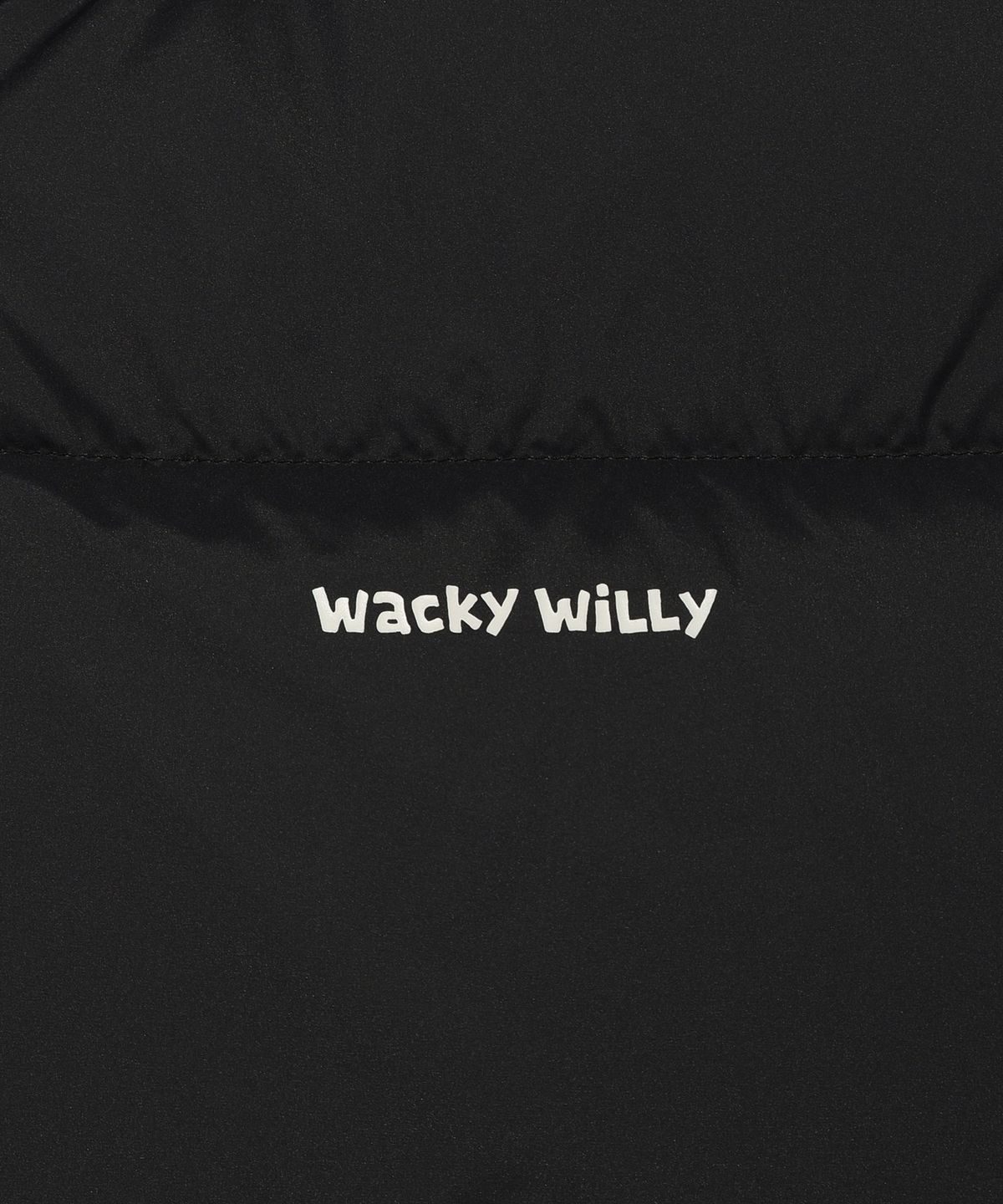 와키윌리(WACKY WILLY) 키키 그래픽 다운 숏푸퍼 블랙