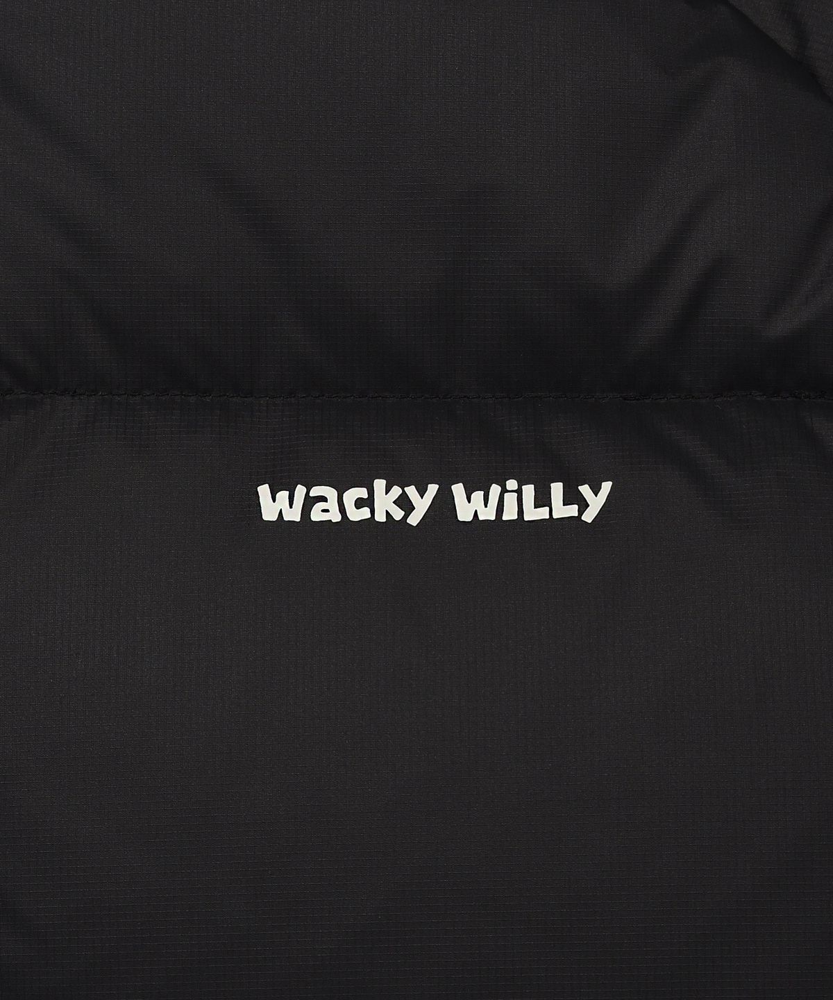 와키윌리(WACKY WILLY) 퍼텍스 립스탑 후드 다운 점퍼 블랙