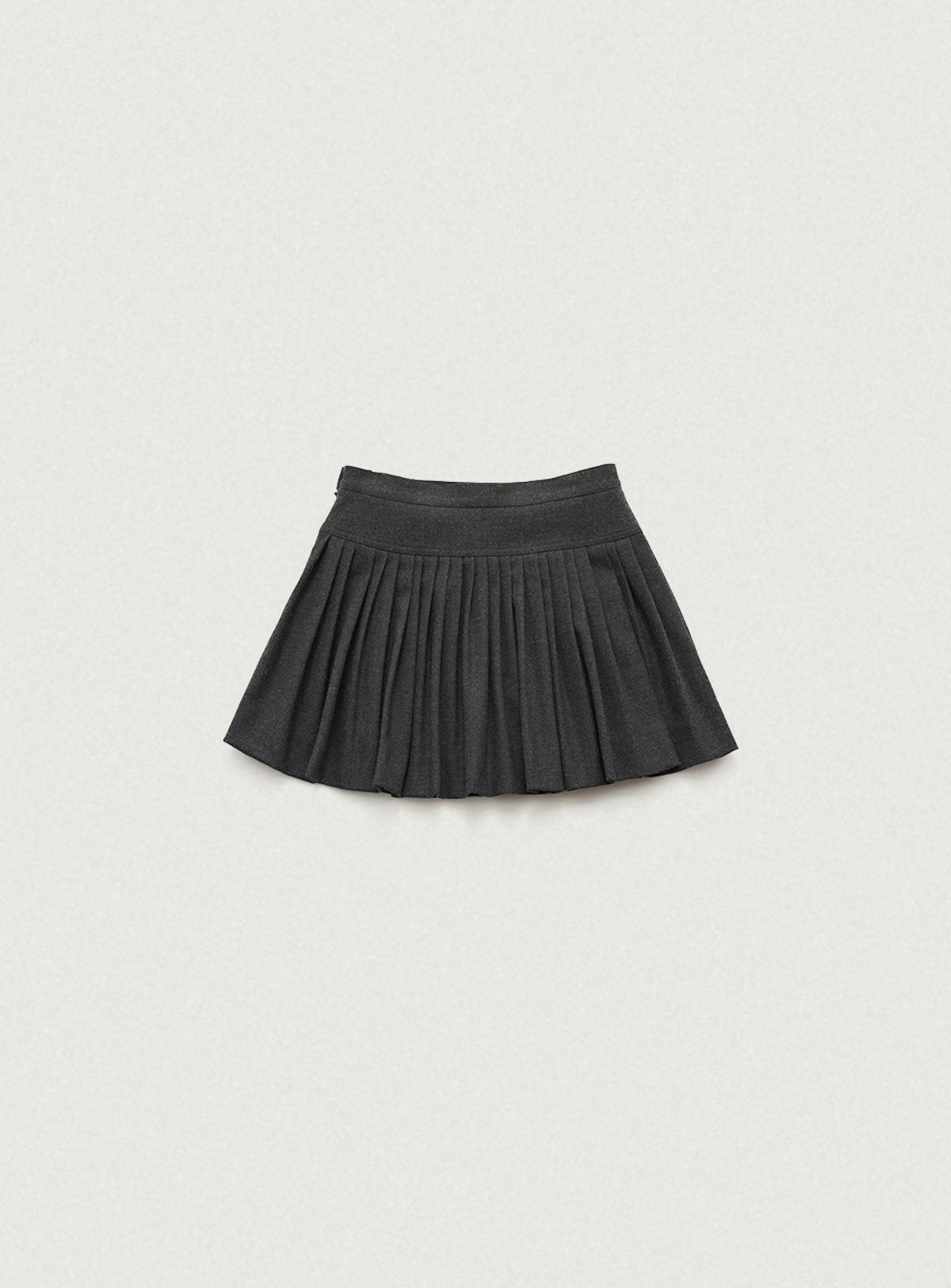 더바넷(THEBARNNET) Karelian Pleats Mini Skirt_Charcoal