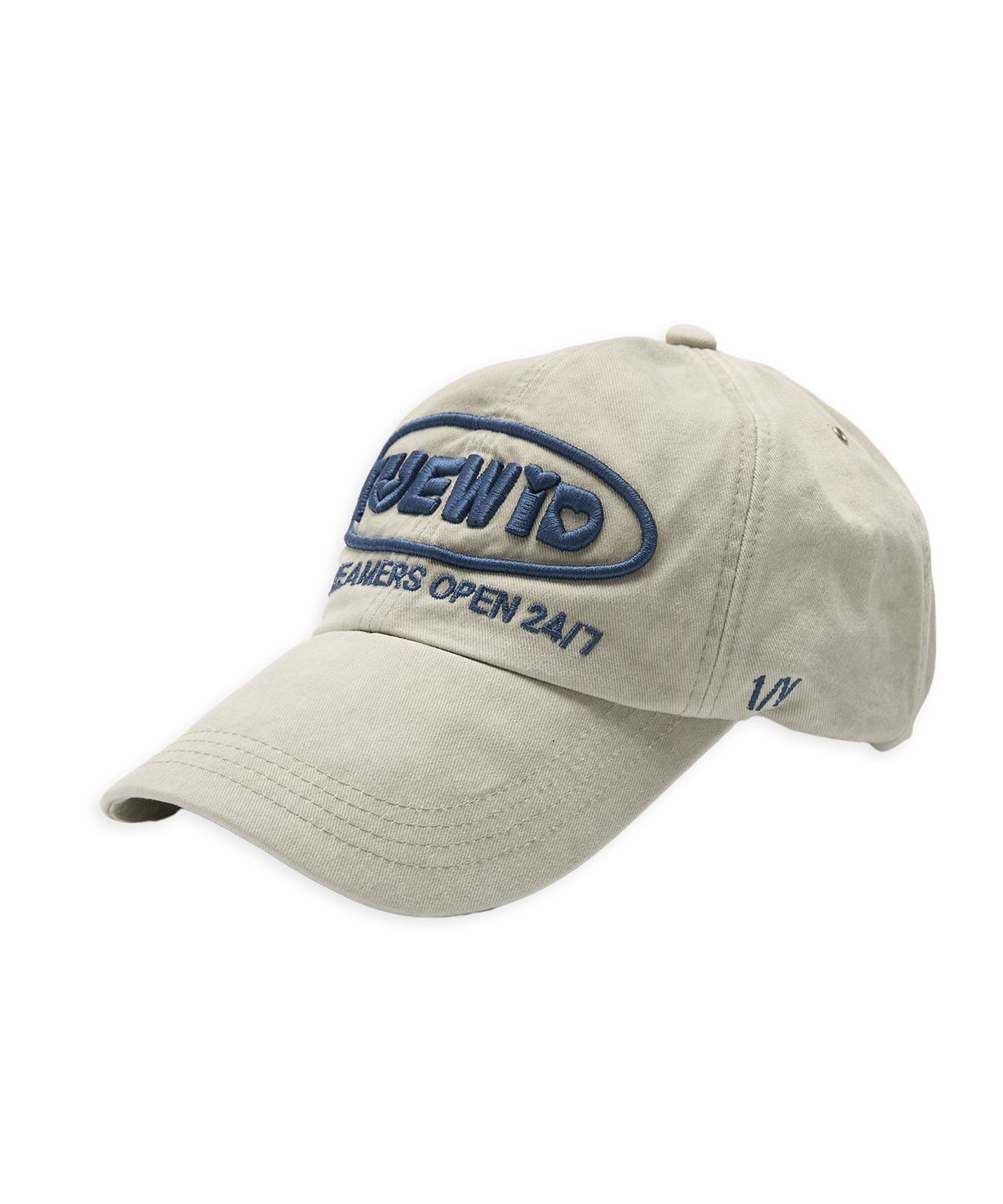 투위드(TUEWID) Dreamers open 24/7 wrinkled ball cap in beige
