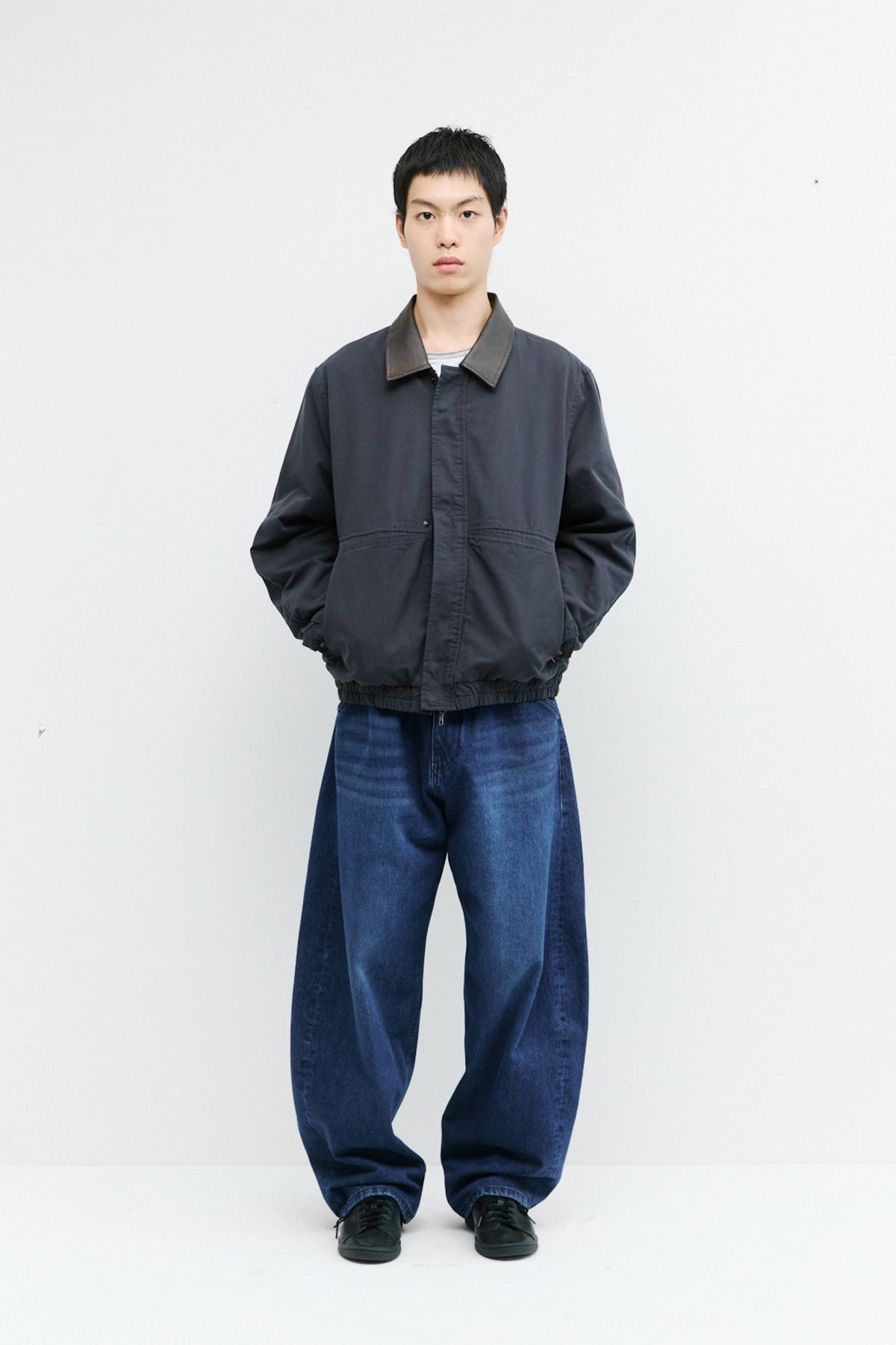 해칭룸(HATCHINGROOM) Duck Jacket Blue Charcoal