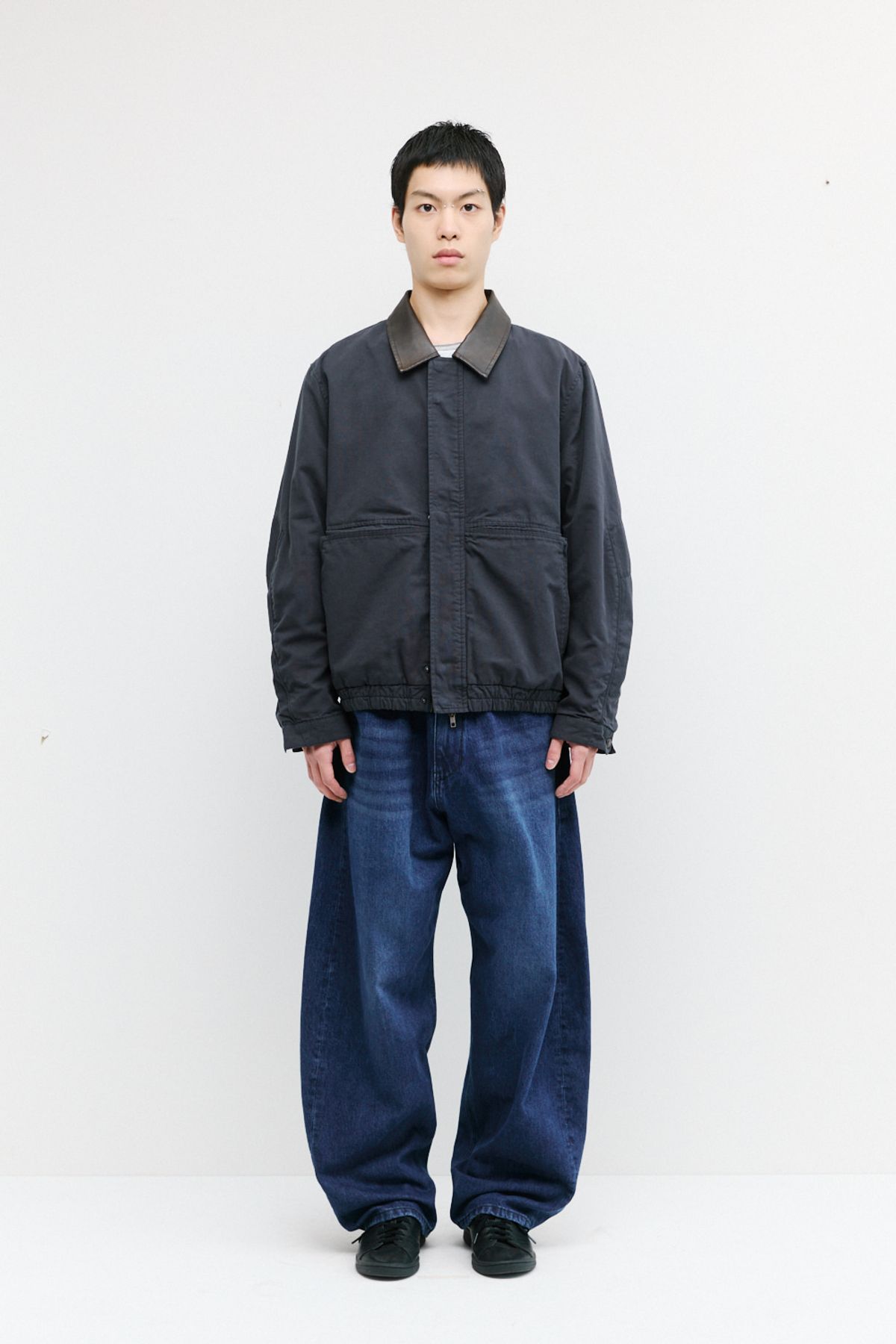 해칭룸(HATCHINGROOM) Duck Jacket Blue Charcoal
