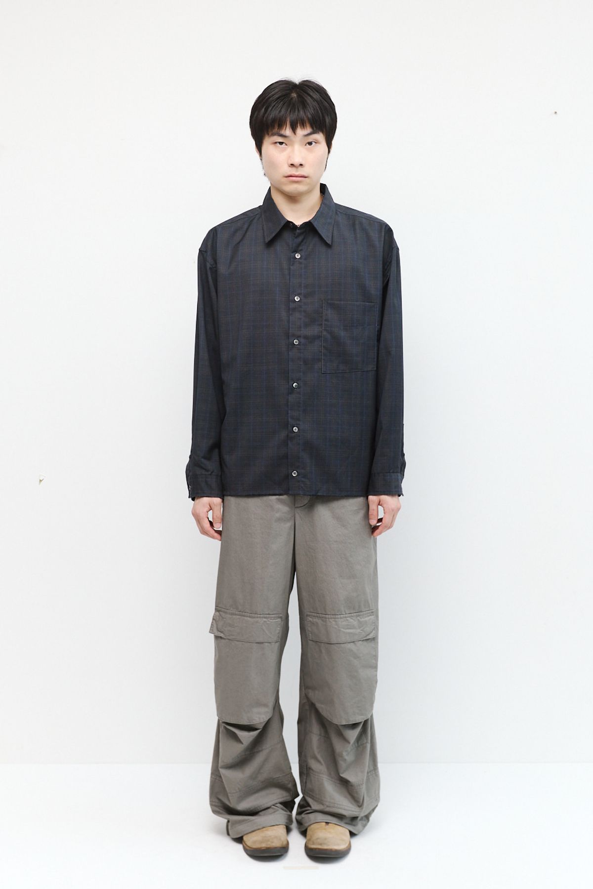 해칭룸(HATCHINGROOM) Fireman Pants Olive Grey