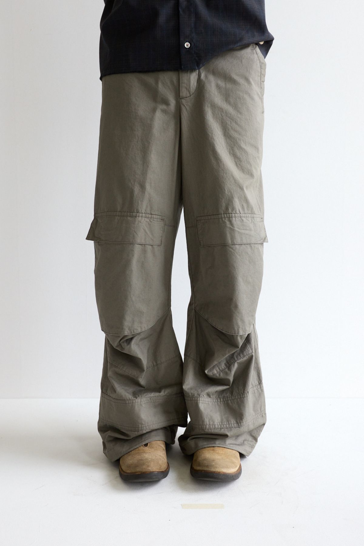 해칭룸(HATCHINGROOM) Fireman Pants Olive Grey