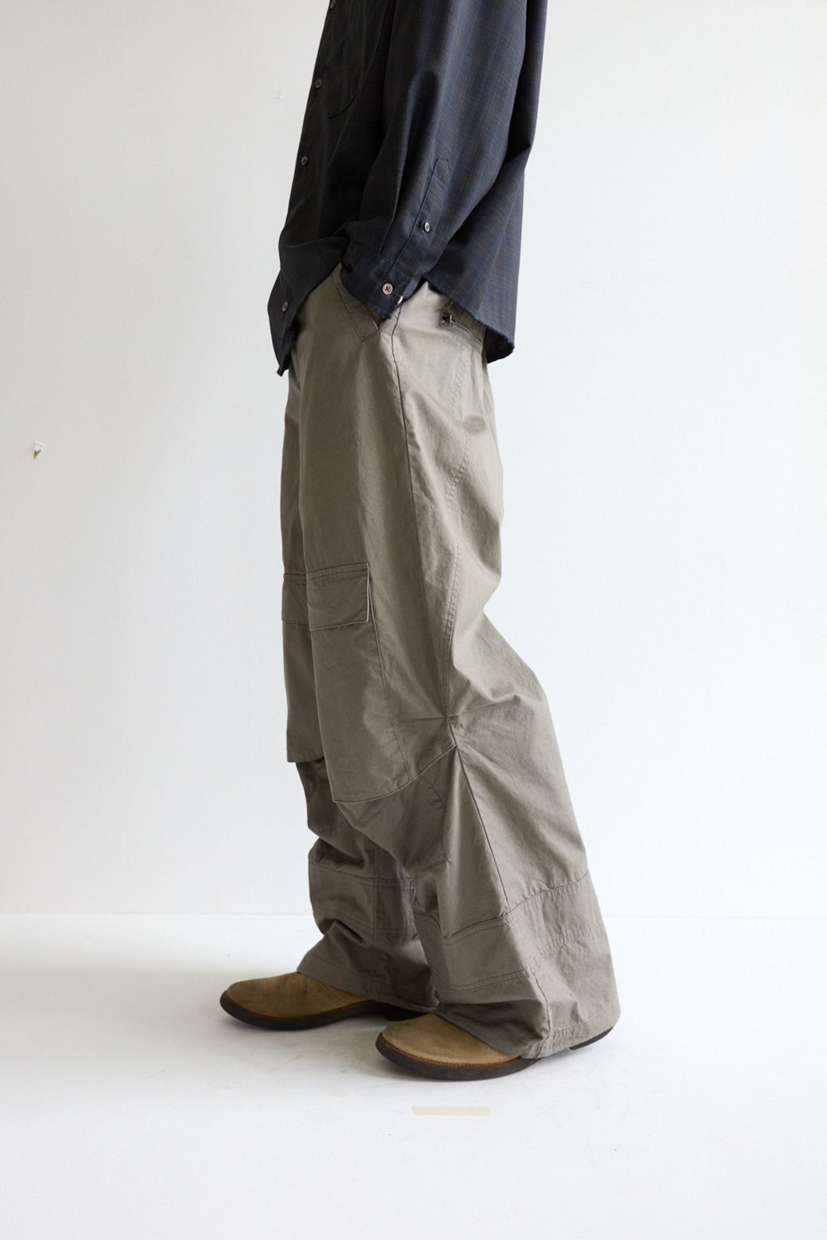 해칭룸(HATCHINGROOM) Fireman Pants Olive Grey