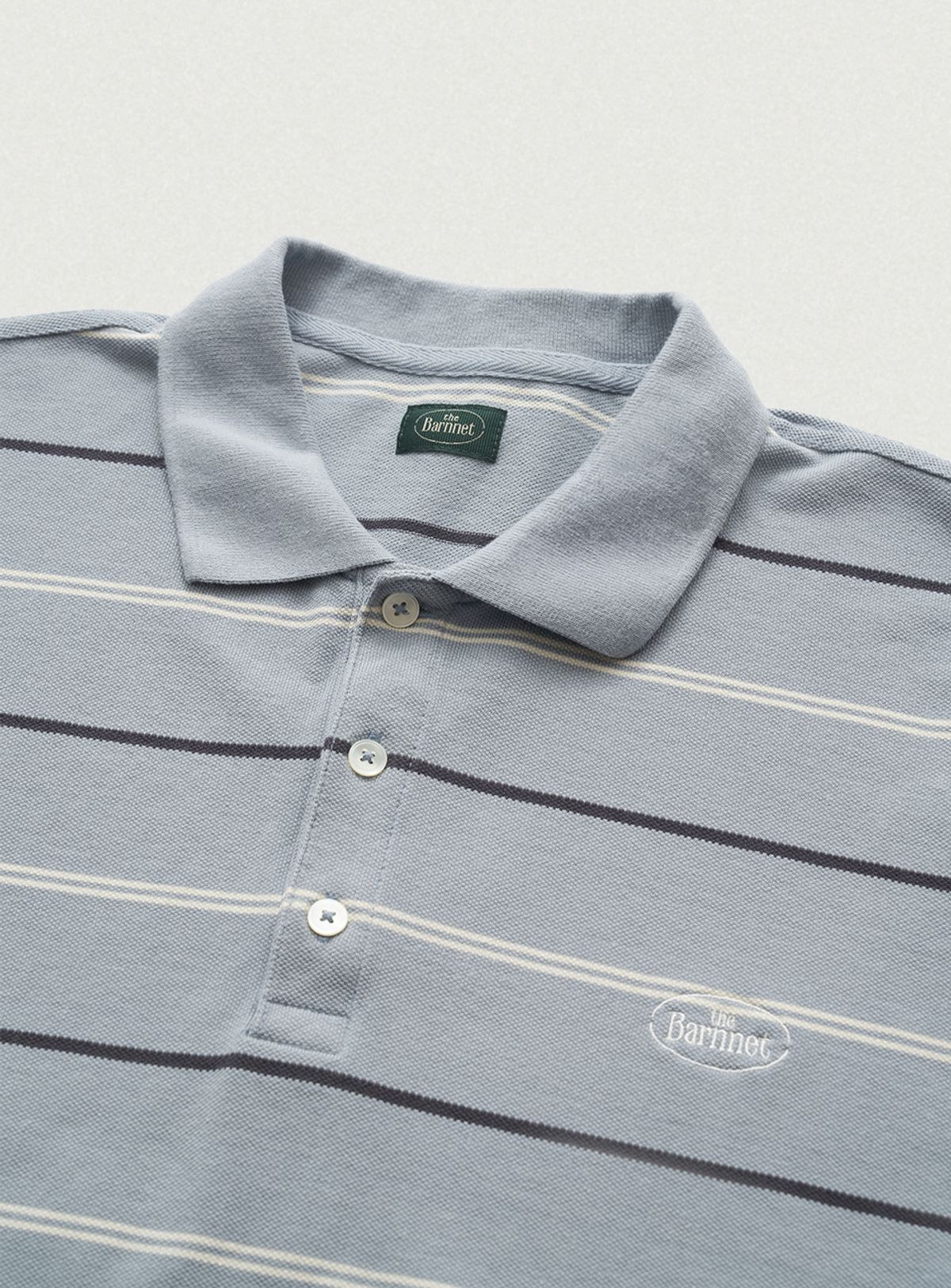 더바넷(THEBARNNET) Tonal Stripe Pique Shirt_Light Blue