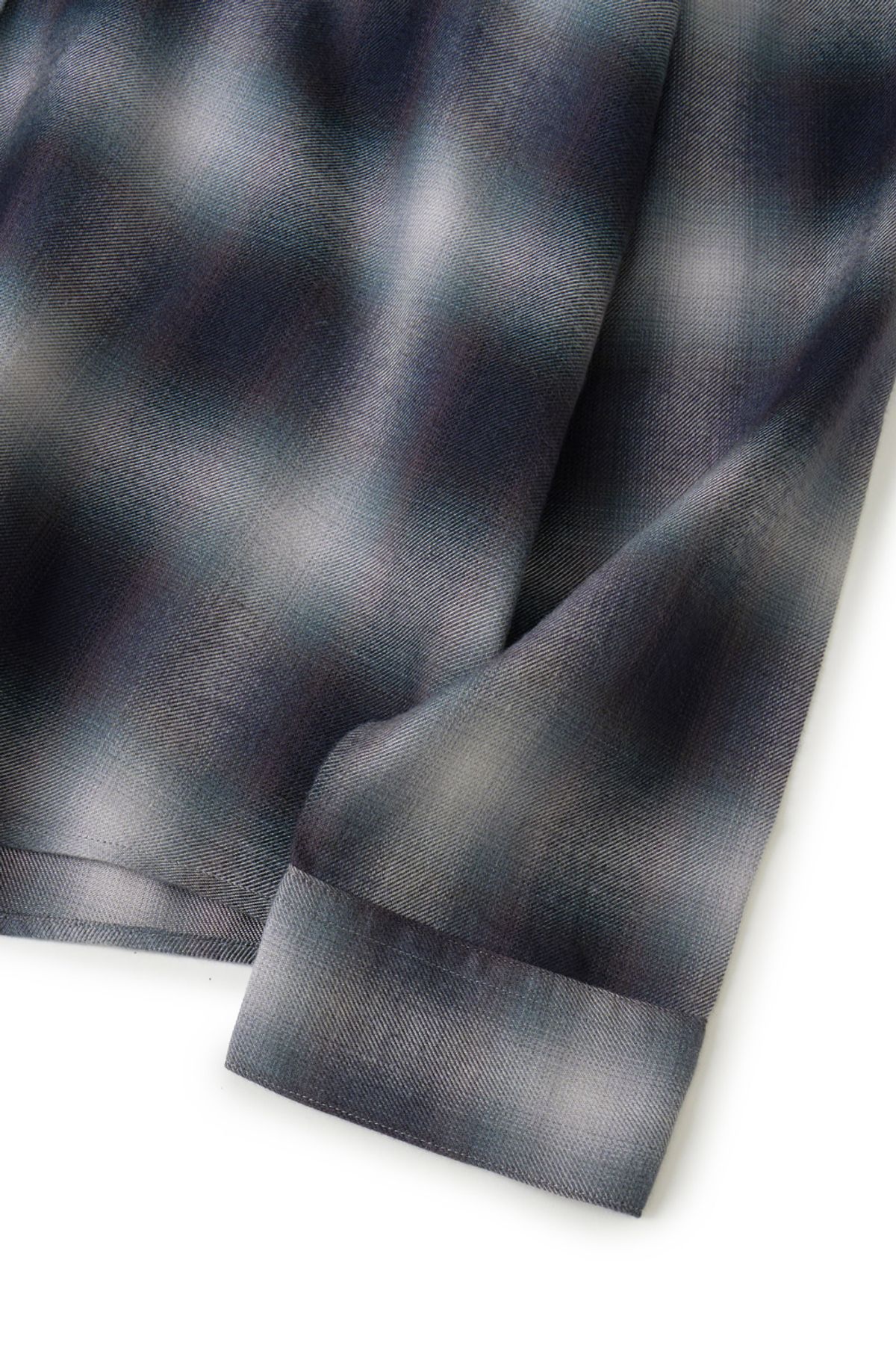 해칭룸(HATCHINGROOM) Regular Shirt Ombre Check Blue/Grey