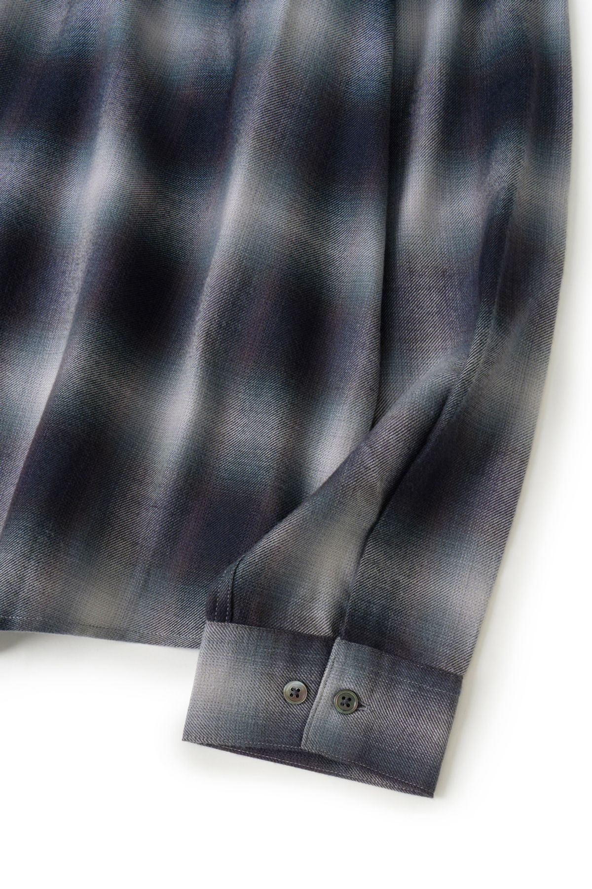 해칭룸(HATCHINGROOM) Regular Shirt Ombre Check Blue/Grey