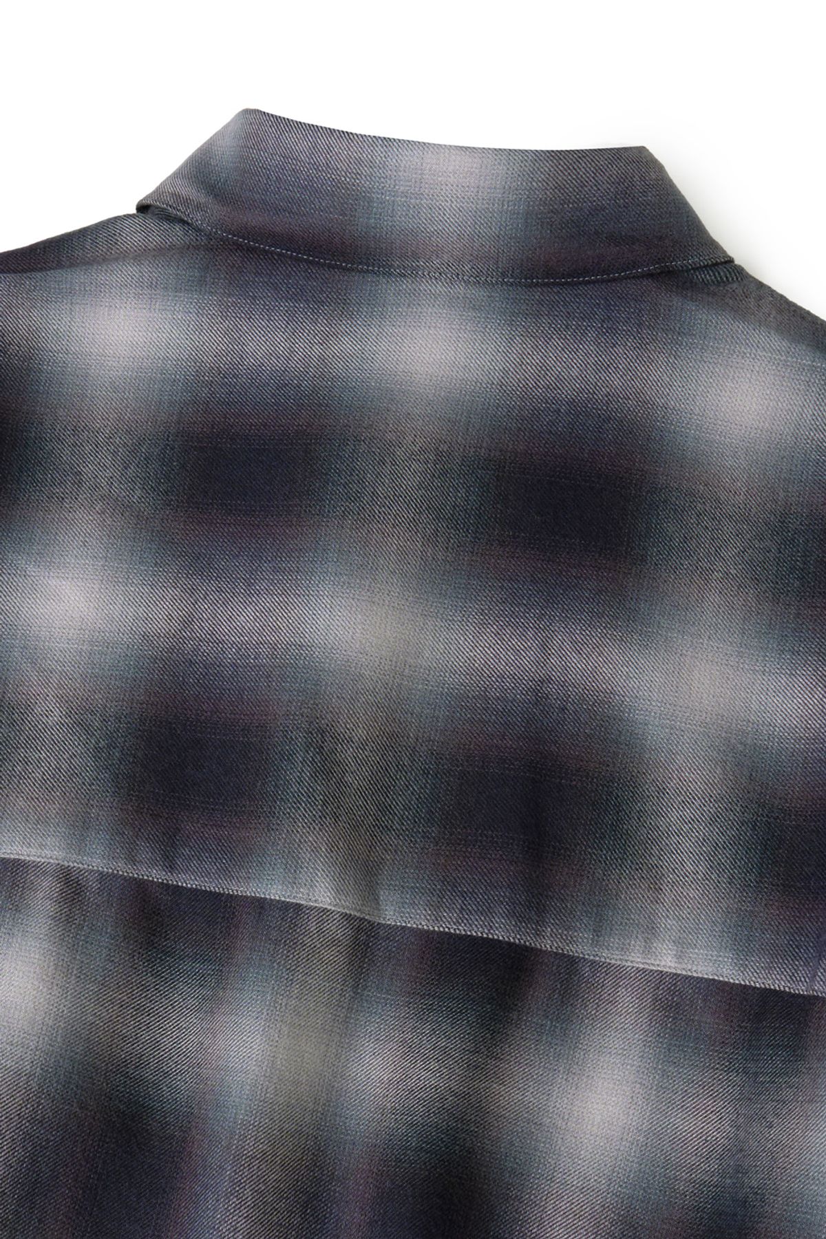 해칭룸(HATCHINGROOM) Regular Shirt Ombre Check Blue/Grey