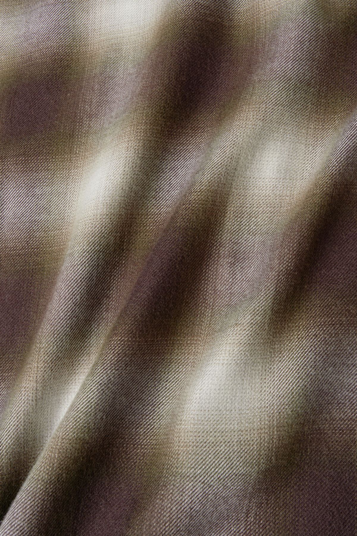 해칭룸(HATCHINGROOM) Regular Shirt Ombre Check Khaki/Brown
