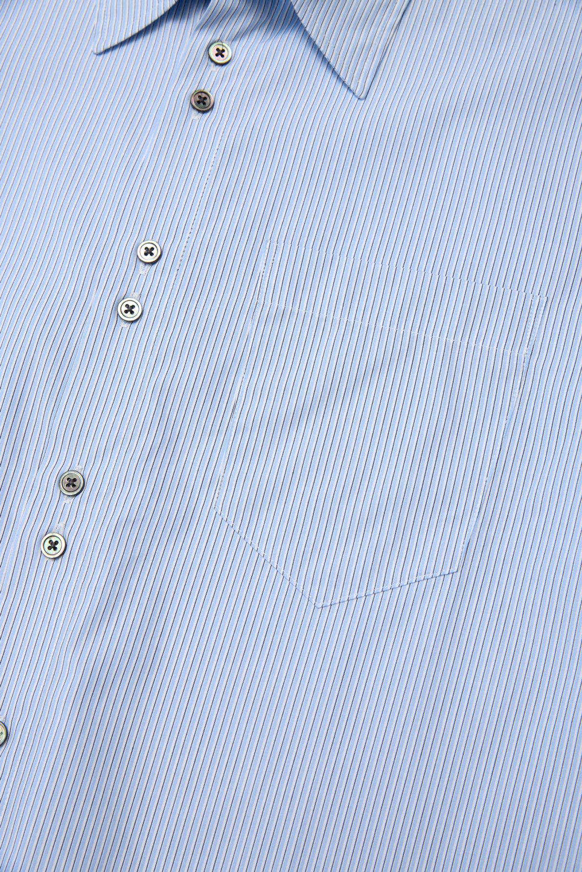 해칭룸(HATCHINGROOM) Rana Shirt Stripe Blue