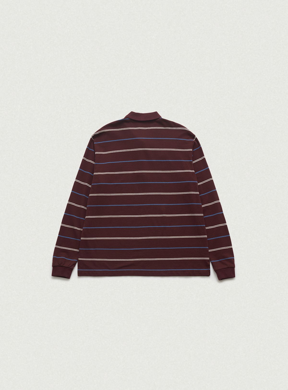 더바넷(THEBARNNET) Tonal Stripe Pique Shirt_Burgundy
