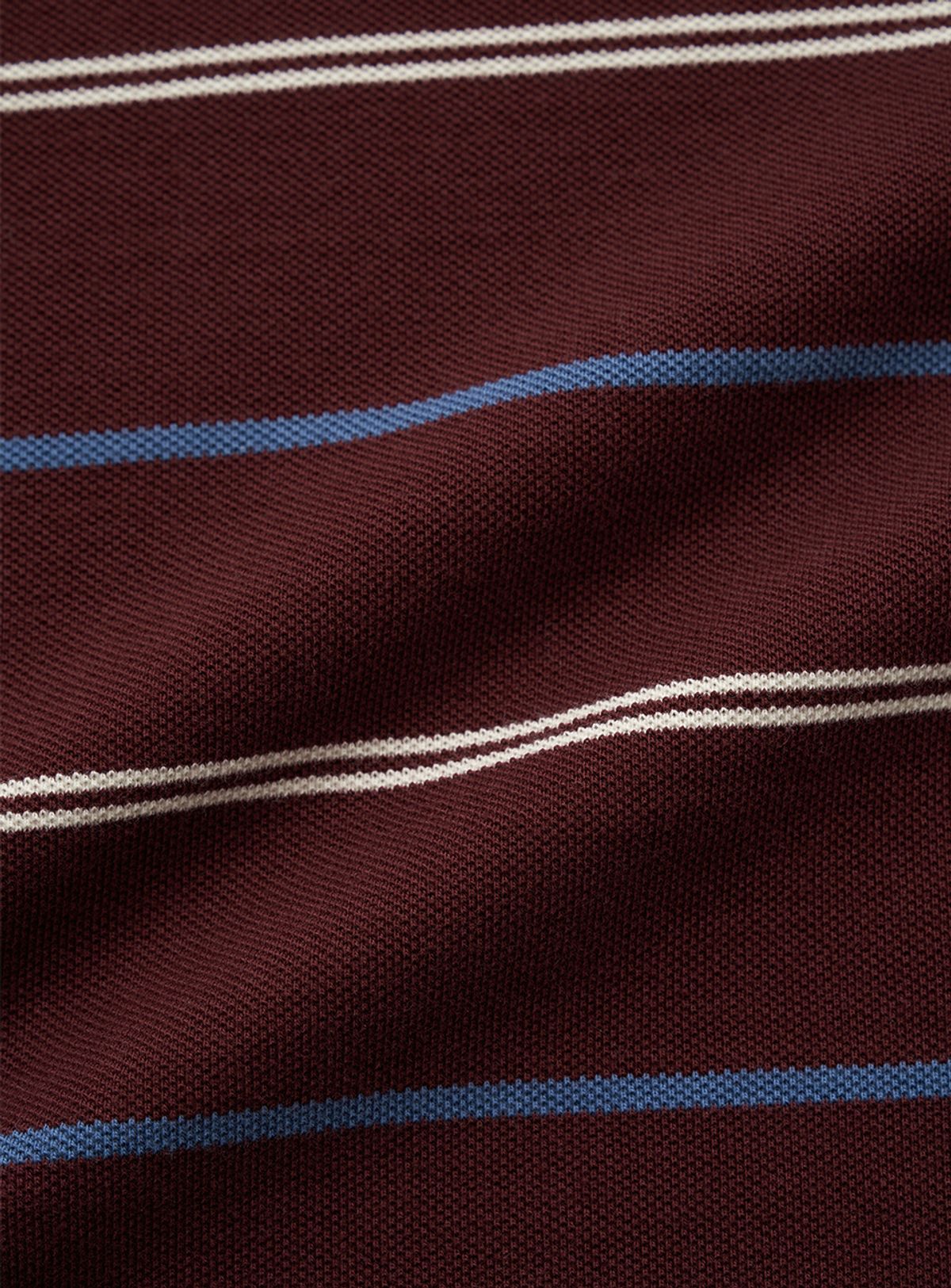 더바넷(THEBARNNET) Tonal Stripe Pique Shirt_Burgundy