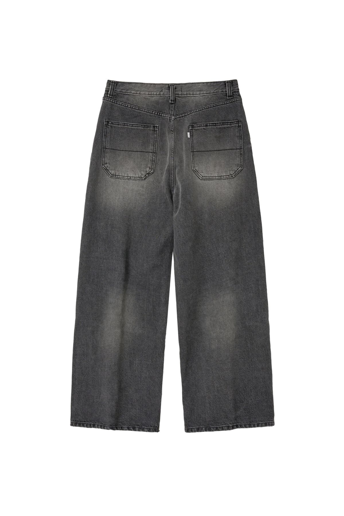 해칭룸(HATCHINGROOM) Flare Button Jeans Washed Black