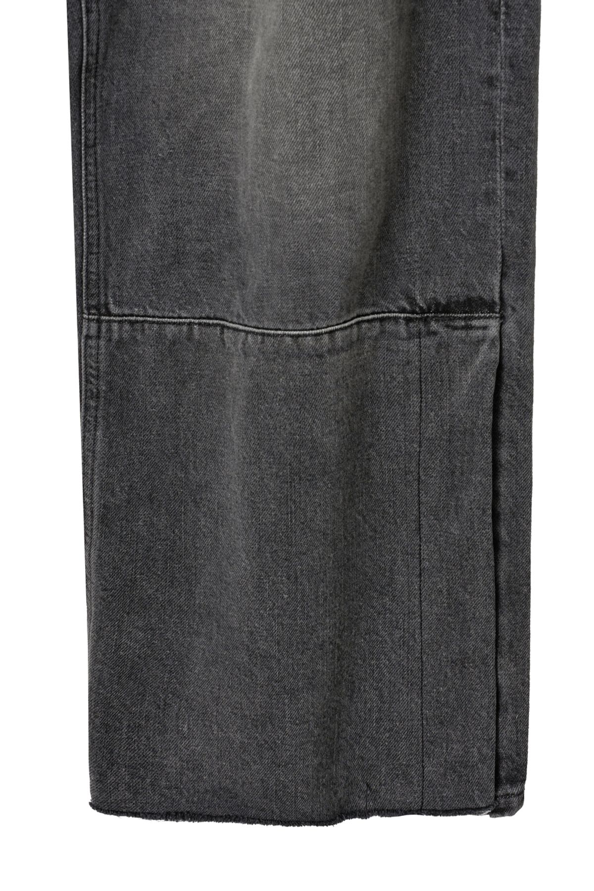 해칭룸(HATCHINGROOM) Flare Button Jeans Washed Black