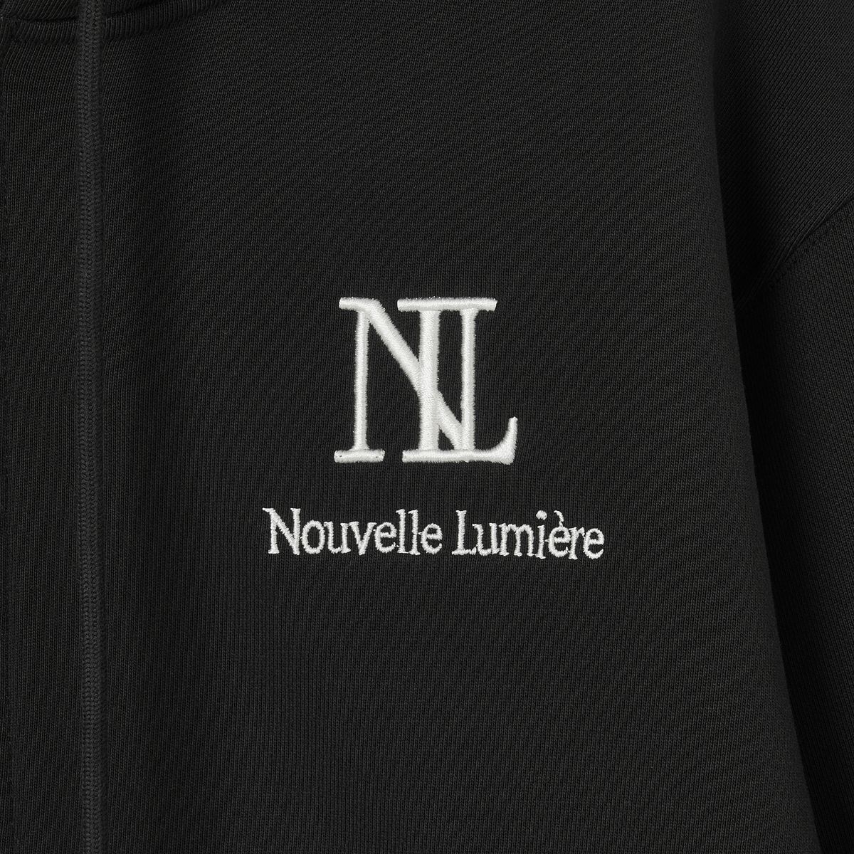 누벨르미에르(NOUVELLE LUMIERE) 시그니처 후드집업 블랙와펜