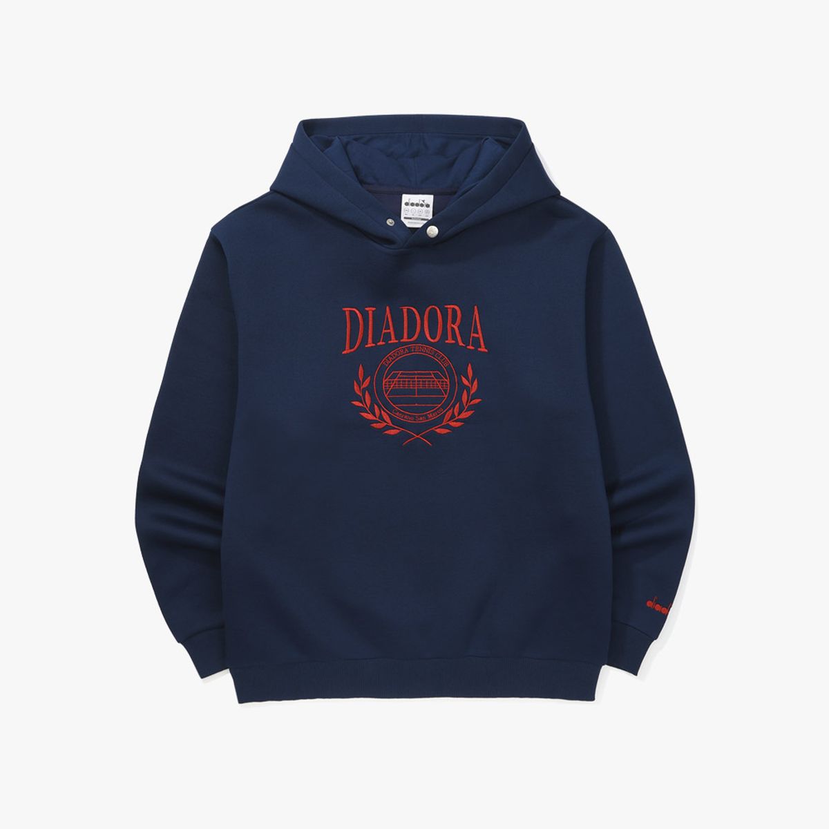 디아도라(diadora) 에어쿠션 후드티셔츠 BLUE