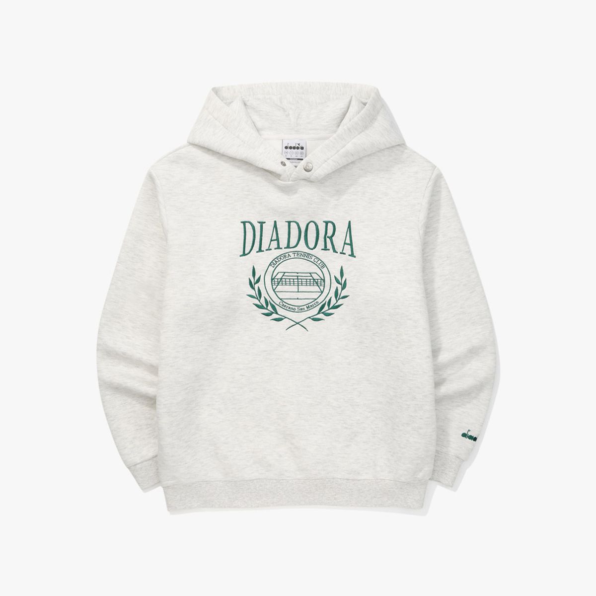 디아도라(diadora) 에어쿠션 후드티셔츠 MELANGE GREY