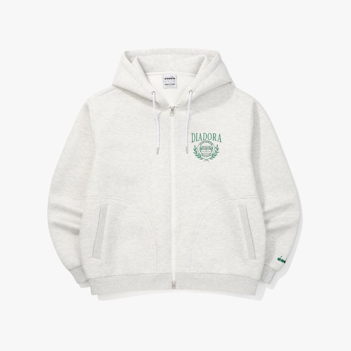 디아도라(diadora) 에어쿠션 후드집업 자켓 MELANGE GREY