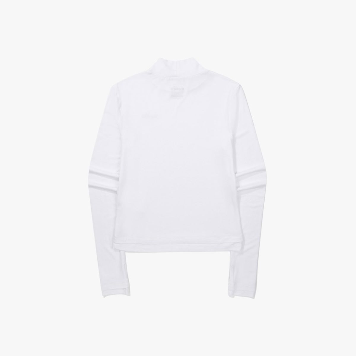 디아도라(diadora) 하프넥 배색 긴팔 티셔츠 우먼 OFF WHITE
