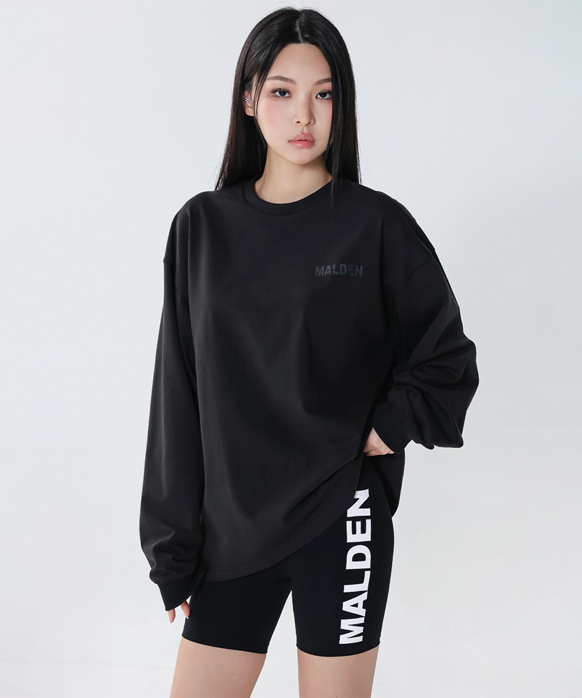 몰든(MALDEN) 헤비 코튼 크랙 오버핏 롱슬리브