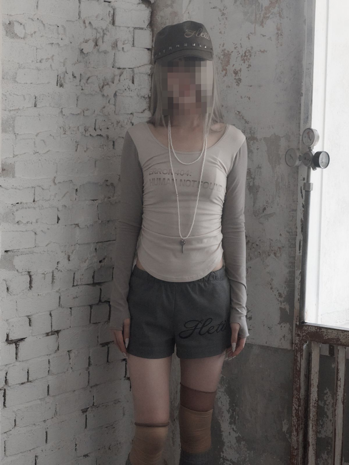 헤티(HETIT) 에러 404 셔링 워머 탑 (라이트그레이)