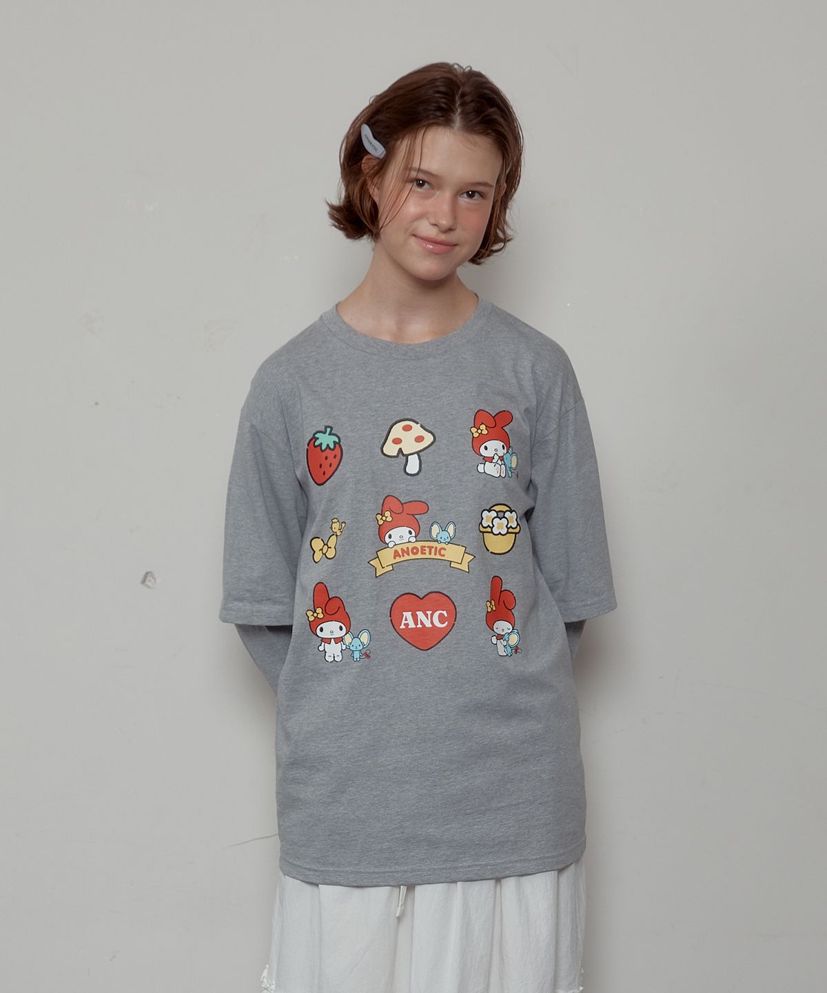 아노에틱(ANOETIC) ANC MYMELODY LAYERED T-SHIRT_GREY