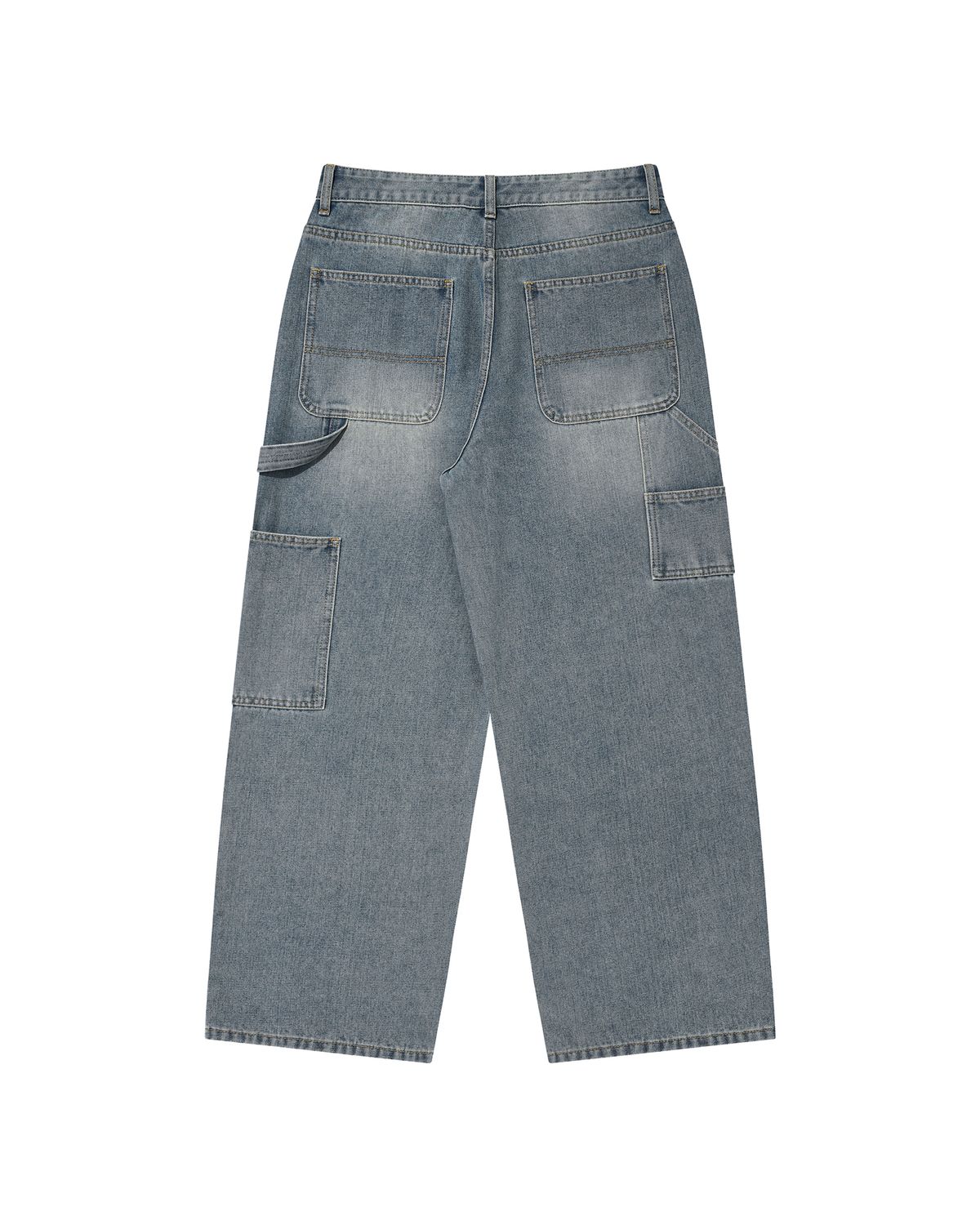디스펑트(DYSFUNCT) KEY RING WASHING DENIM PANTS (LIGHT BLUE)