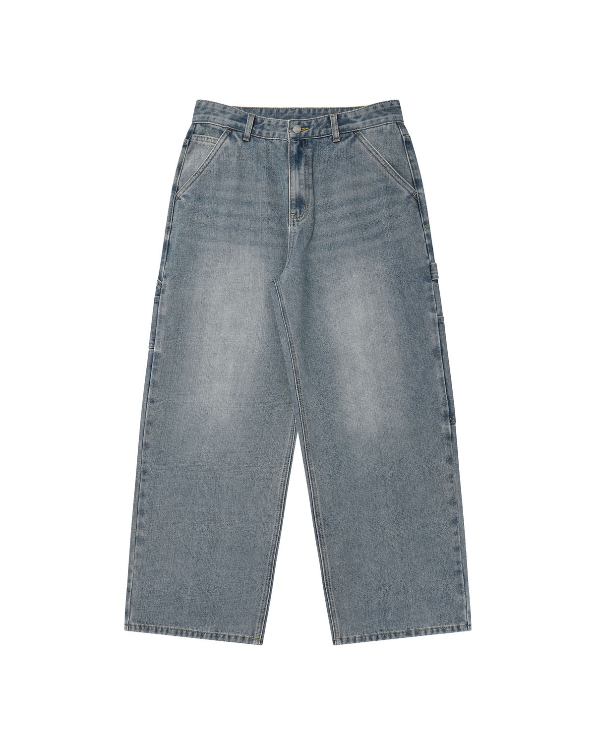 디스펑트(DYSFUNCT) KEY RING WASHING DENIM PANTS (LIGHT BLUE)