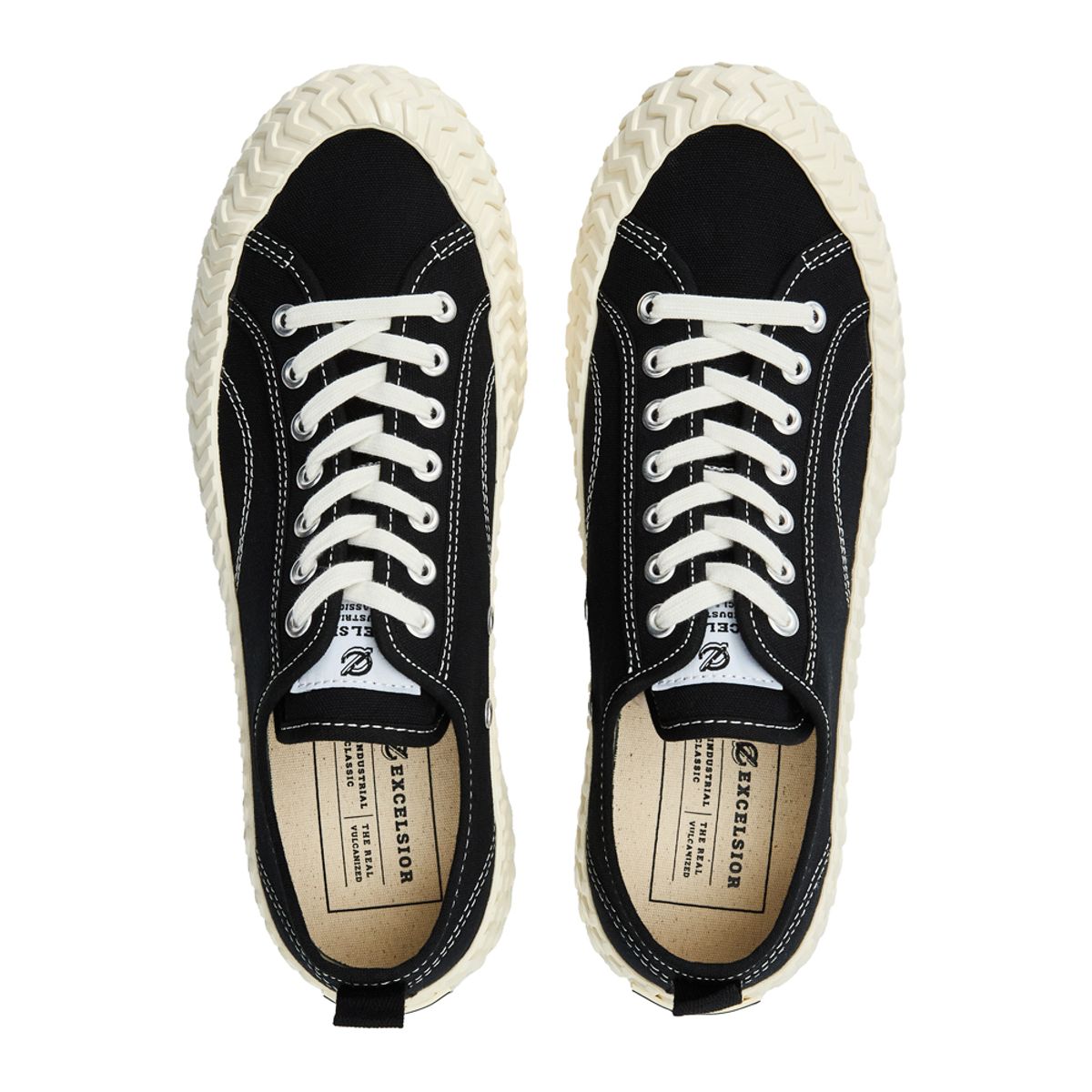 엑셀시오르(EXCELSIOR) 2025FW BOLT LAYER BLACK WHITE 스니커즈 Unisex Size