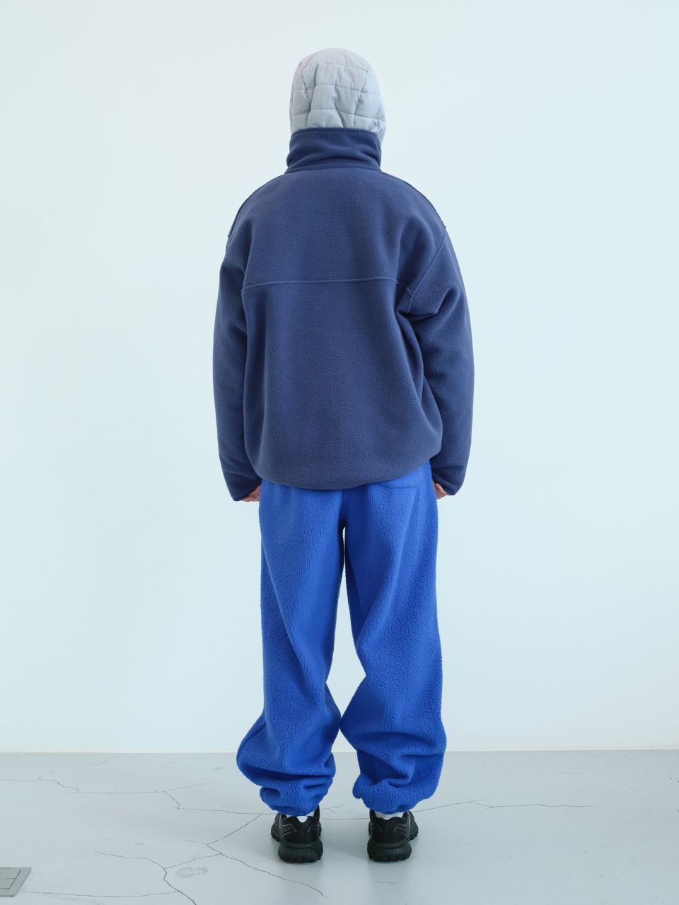 MUSINSA | ENZO BLUES Retro Snap Fleece Anorak (Blue)