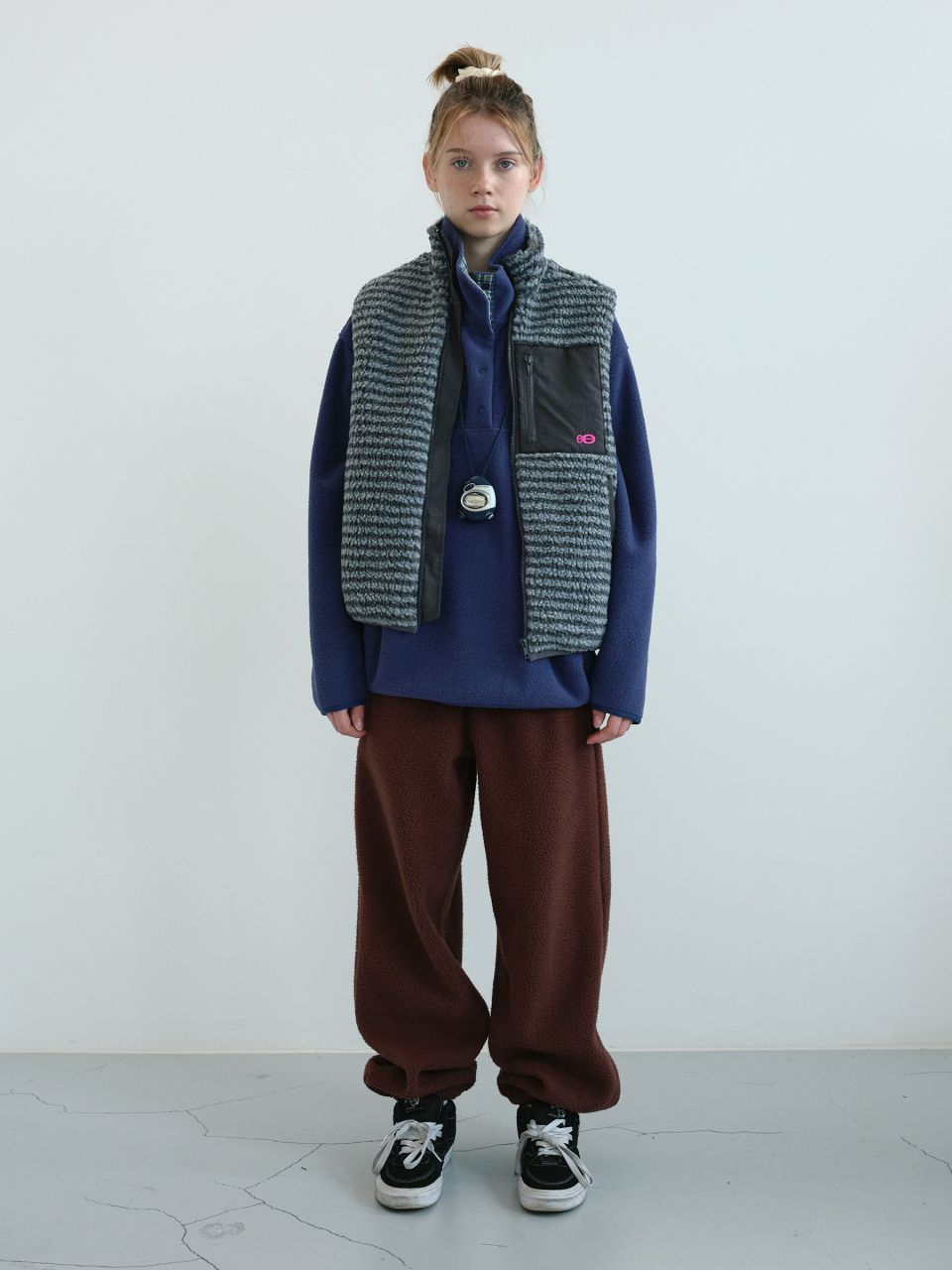 nagonstans コンパクトフリース アシンメヘムベスト någonstans official web site｜ナゴンスタンス公式