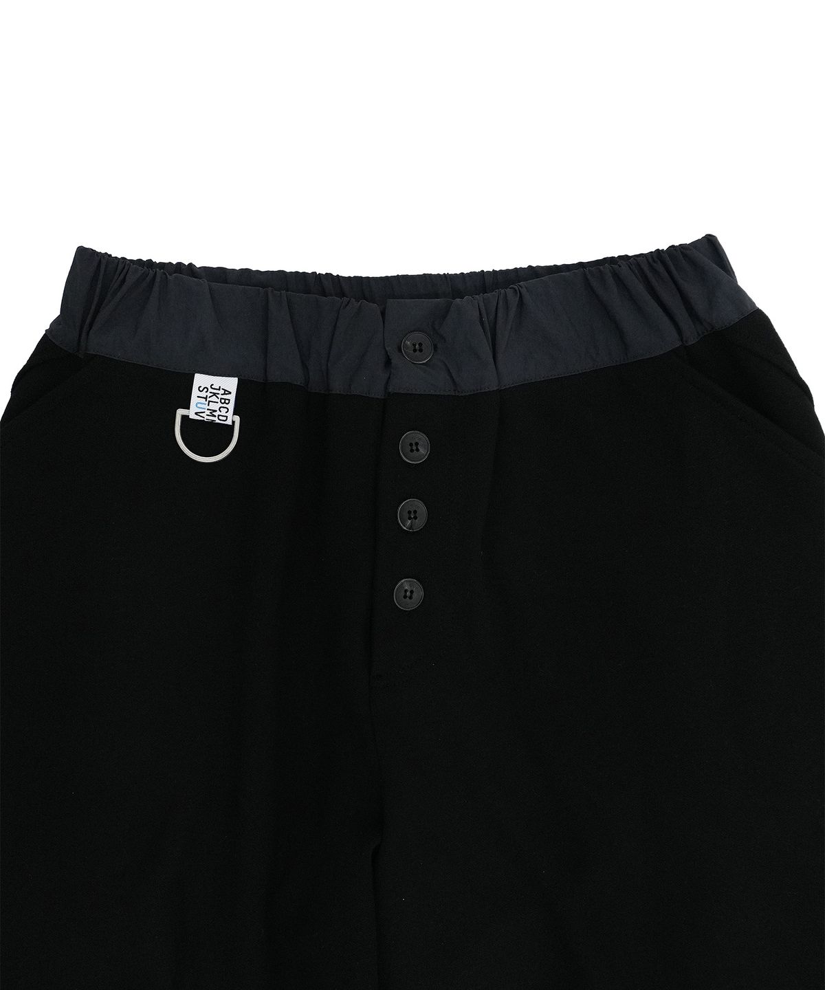 휴이(HUEY) Button-Fly Curved Sweatpants Black
