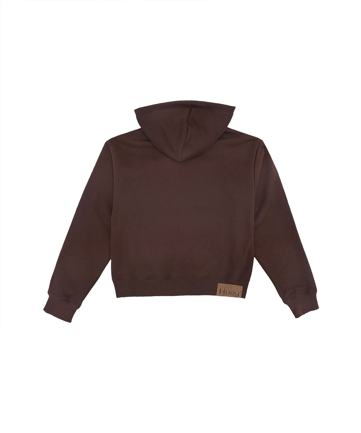 휴이(HUEY) Unbalanced Studded Hoodie Zip-Up Brown