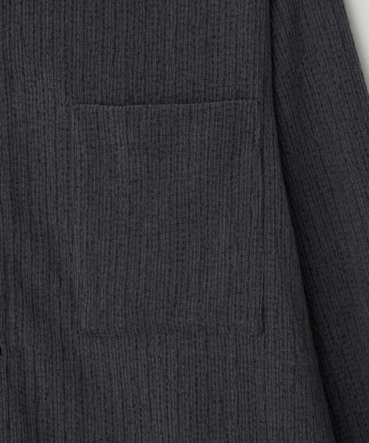 조질롱(JOJILONG) JN313 Soft Velvet Rib Shirt - CHARCOAL