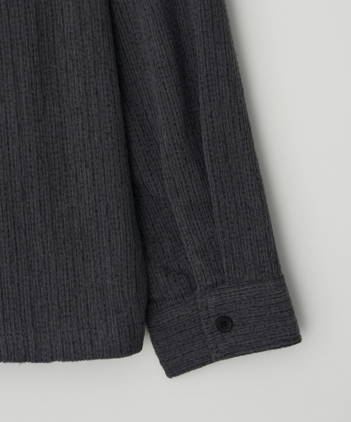 조질롱(JOJILONG) JN313 Soft Velvet Rib Shirt - CHARCOAL