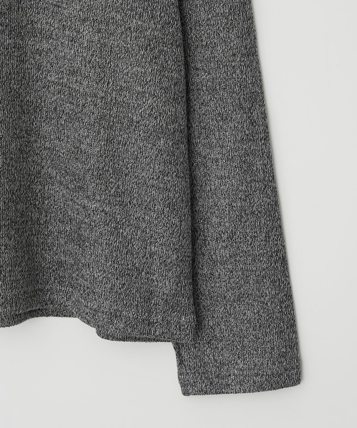 조질롱(JOJILONG) JN318 Herringbone Knit Pullover - DARK GREY MELANGE