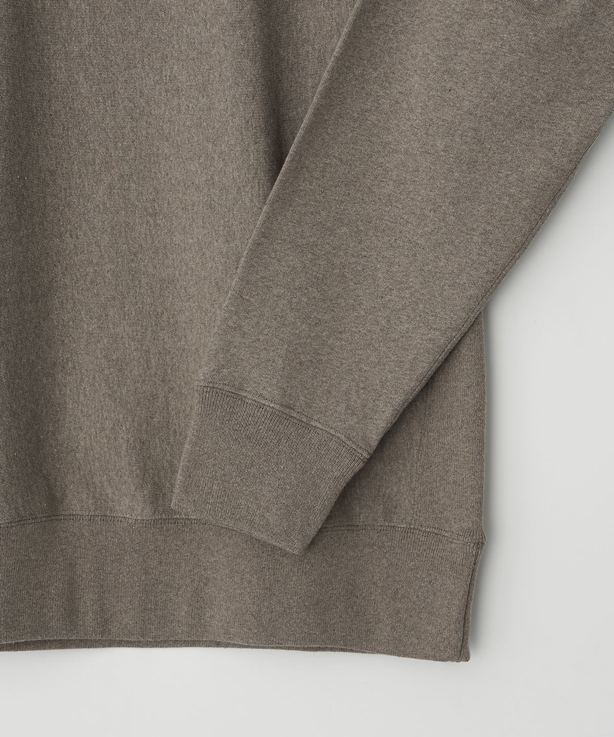 조질롱(JOJILONG) JN328 Classic Reverse Weave Sweatshirt - SAND MELANGE