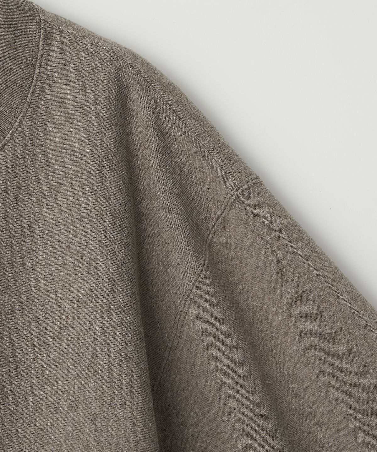 조질롱(JOJILONG) JN328 Classic Reverse Weave Sweatshirt - SAND MELANGE