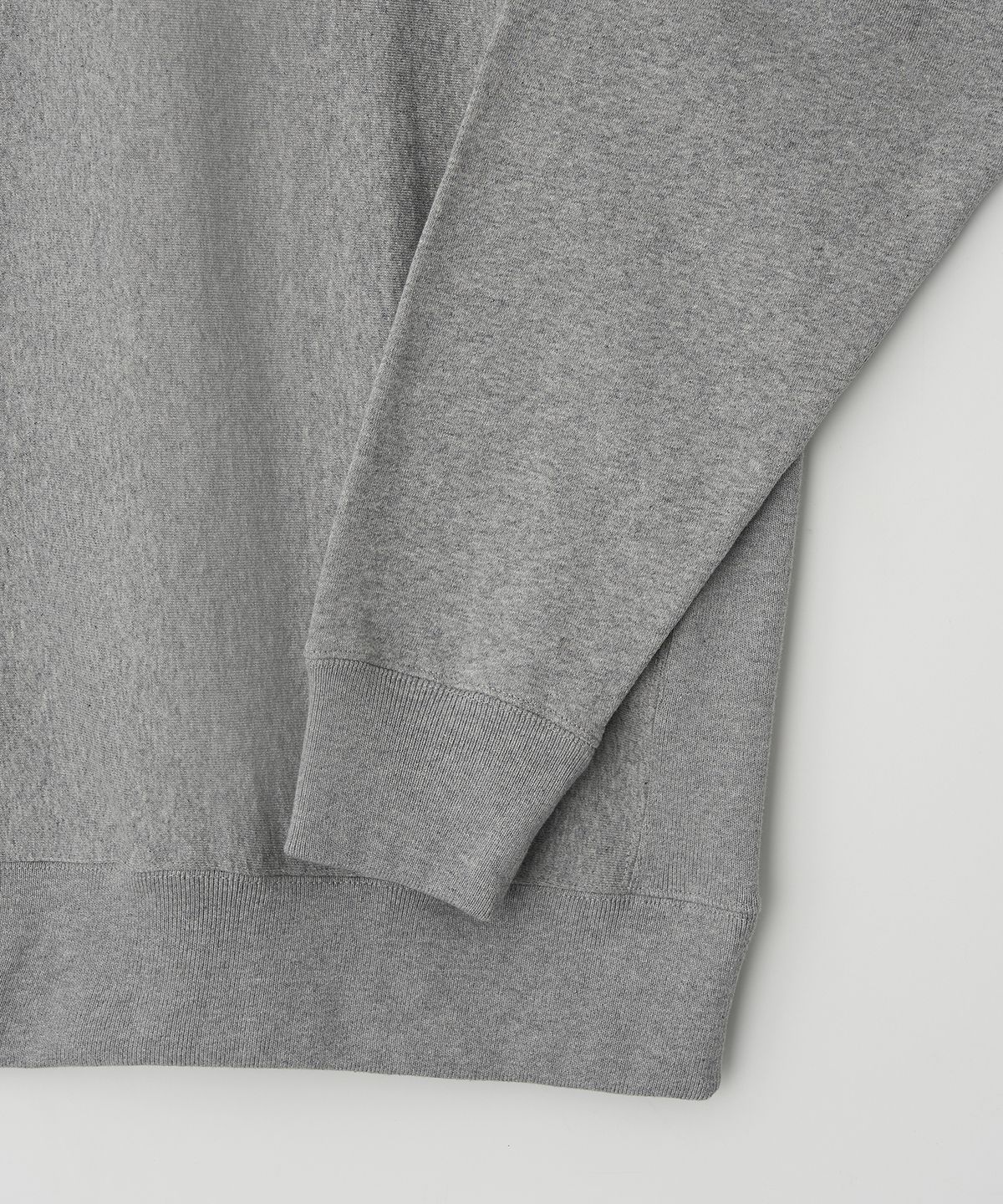 조질롱(JOJILONG) JN328 Classic Reverse Weave Sweatshirt - GREY MELANGE