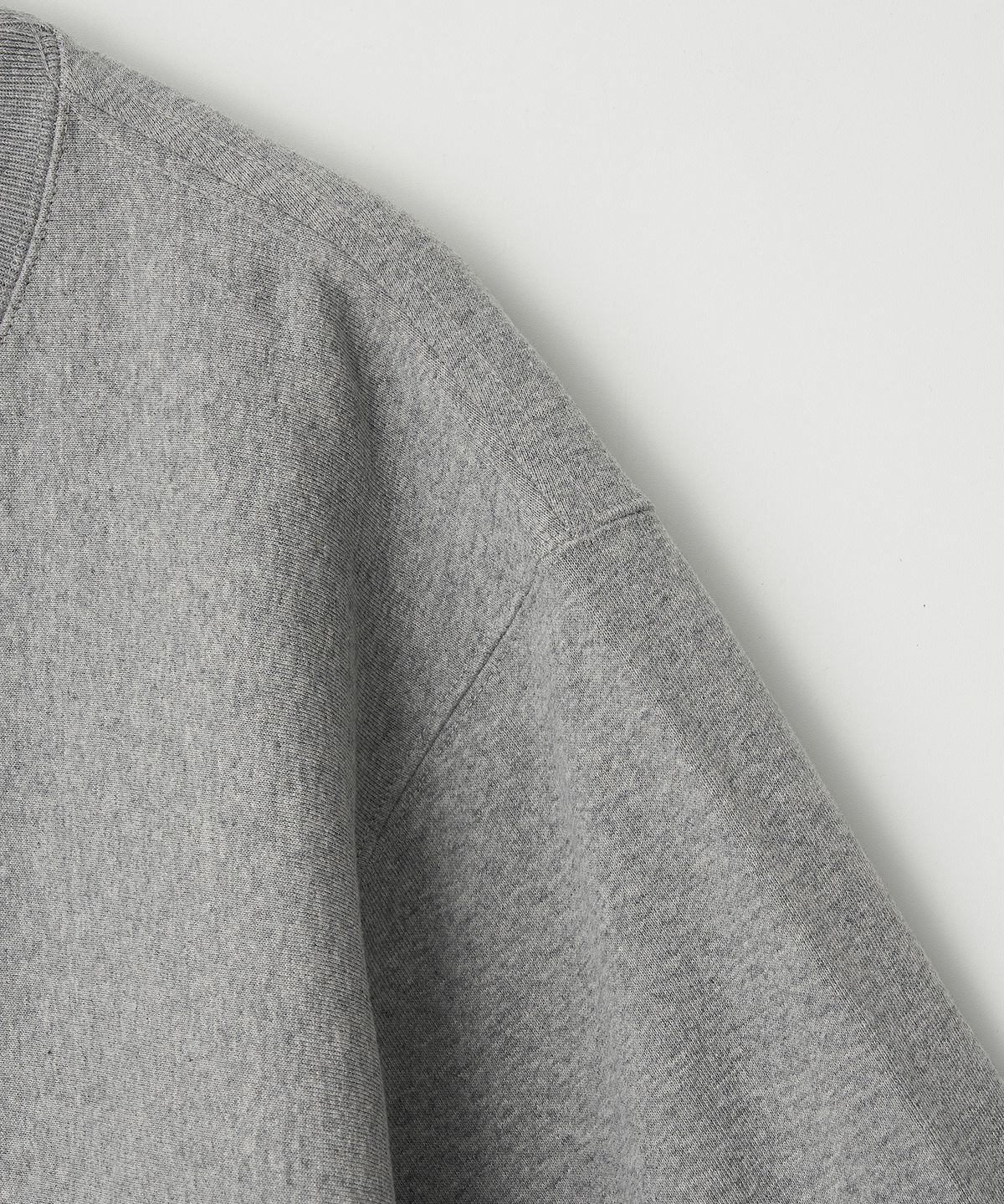 조질롱(JOJILONG) JN328 Classic Reverse Weave Sweatshirt - GREY MELANGE