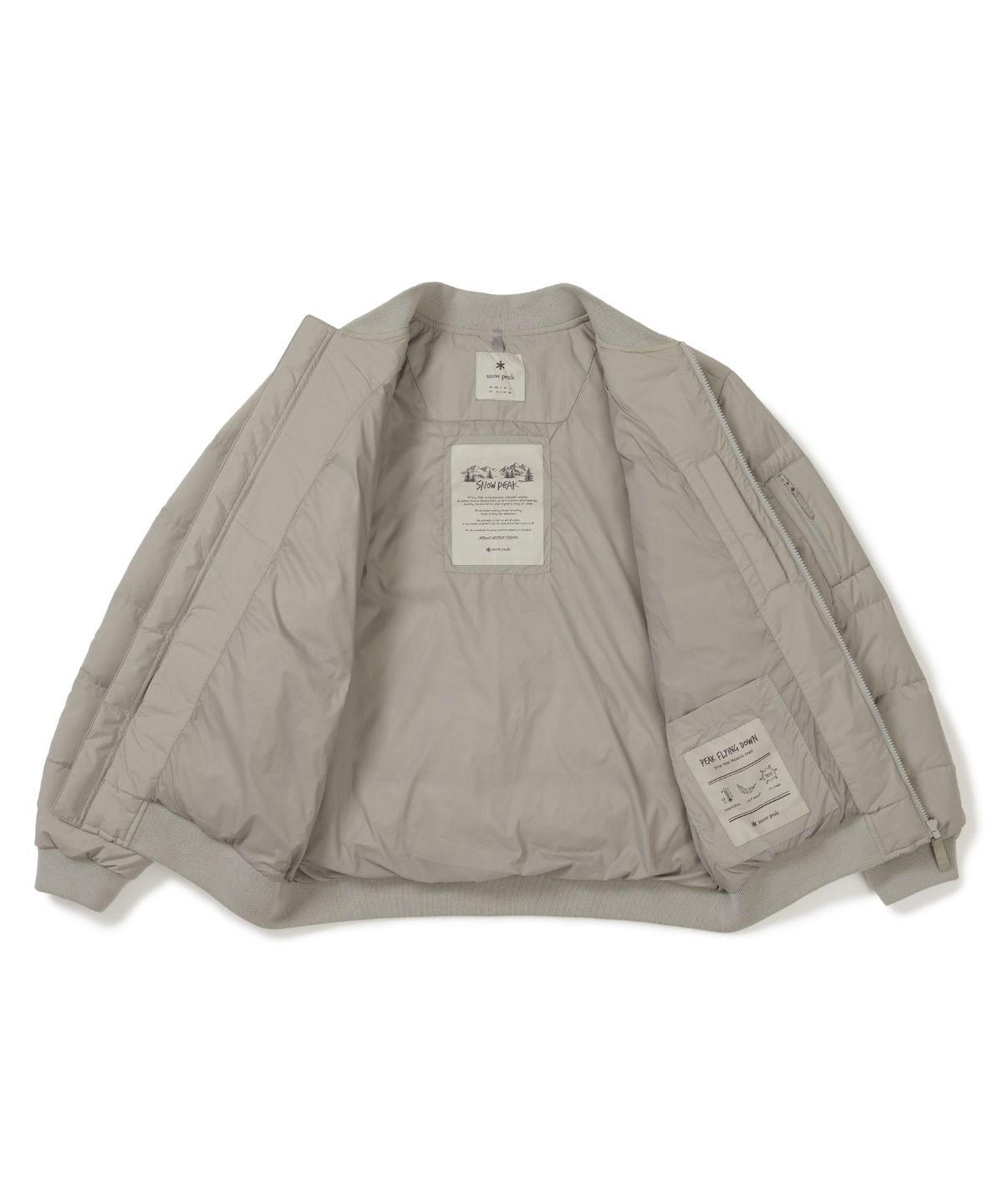 스노우피크 어패럴(SNOWPEAK APPAREL) 랜드에어 봄버 다운 자켓 (S25WMGDJ54) Warm Gray