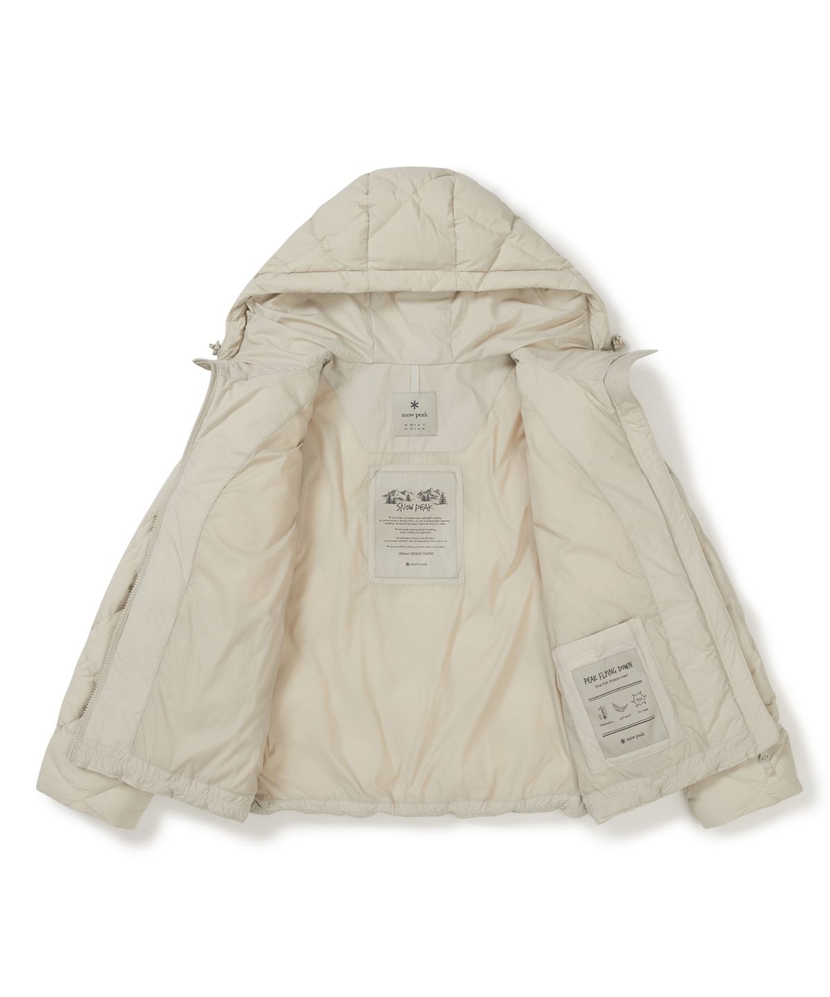 스노우피크 어패럴(SNOWPEAK APPAREL) 랜드에어 여성 다이아 퀼팅 다운 자켓 (S25WWGDJ45) Light Beige