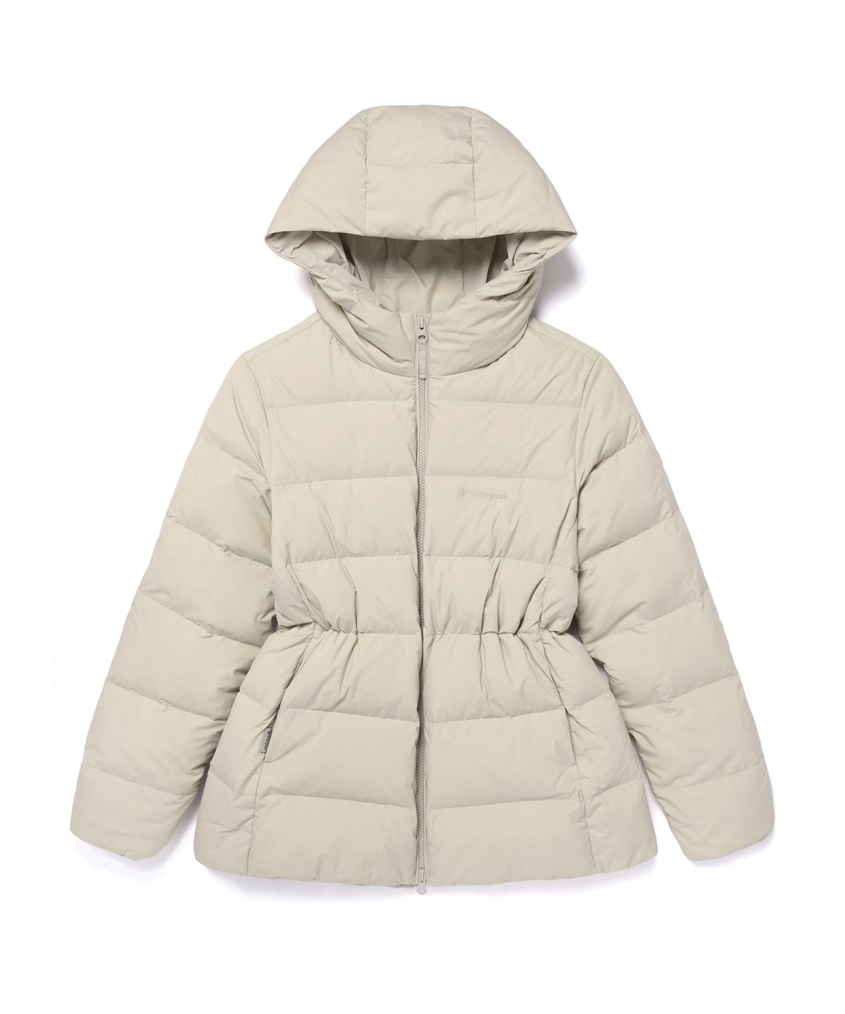 스노우피크 어패럴(SNOWPEAK APPAREL) 랜드에어 여성 후드 중기장 다운 자켓 (S25WWGDJ69) Light Beige