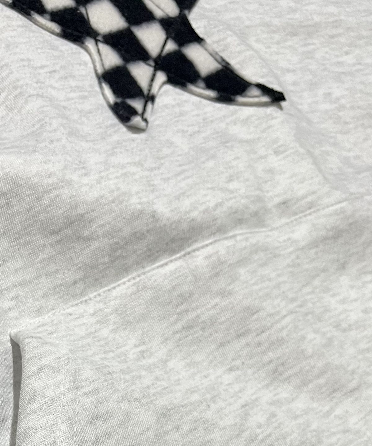 스케이터락(SK8ER ROCK) Star Patchwork Raglan Sweat Hoodie ((whitemelange*navy))