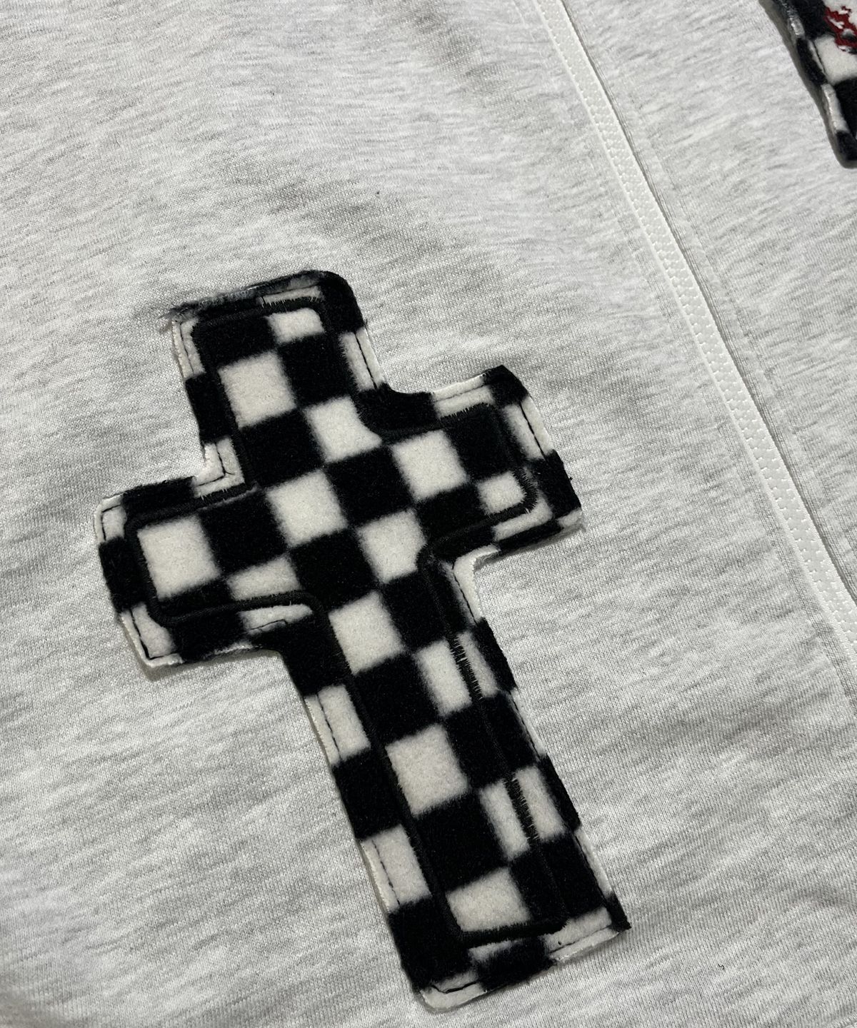 스케이터락(SK8ER ROCK) Neo Sweat Hood Zip-Up Vest ((white melange))